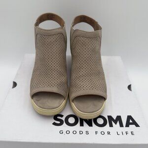 Sonoma Goods For Life Great White Women's Wedge Sneakers Light Gray Size 6M